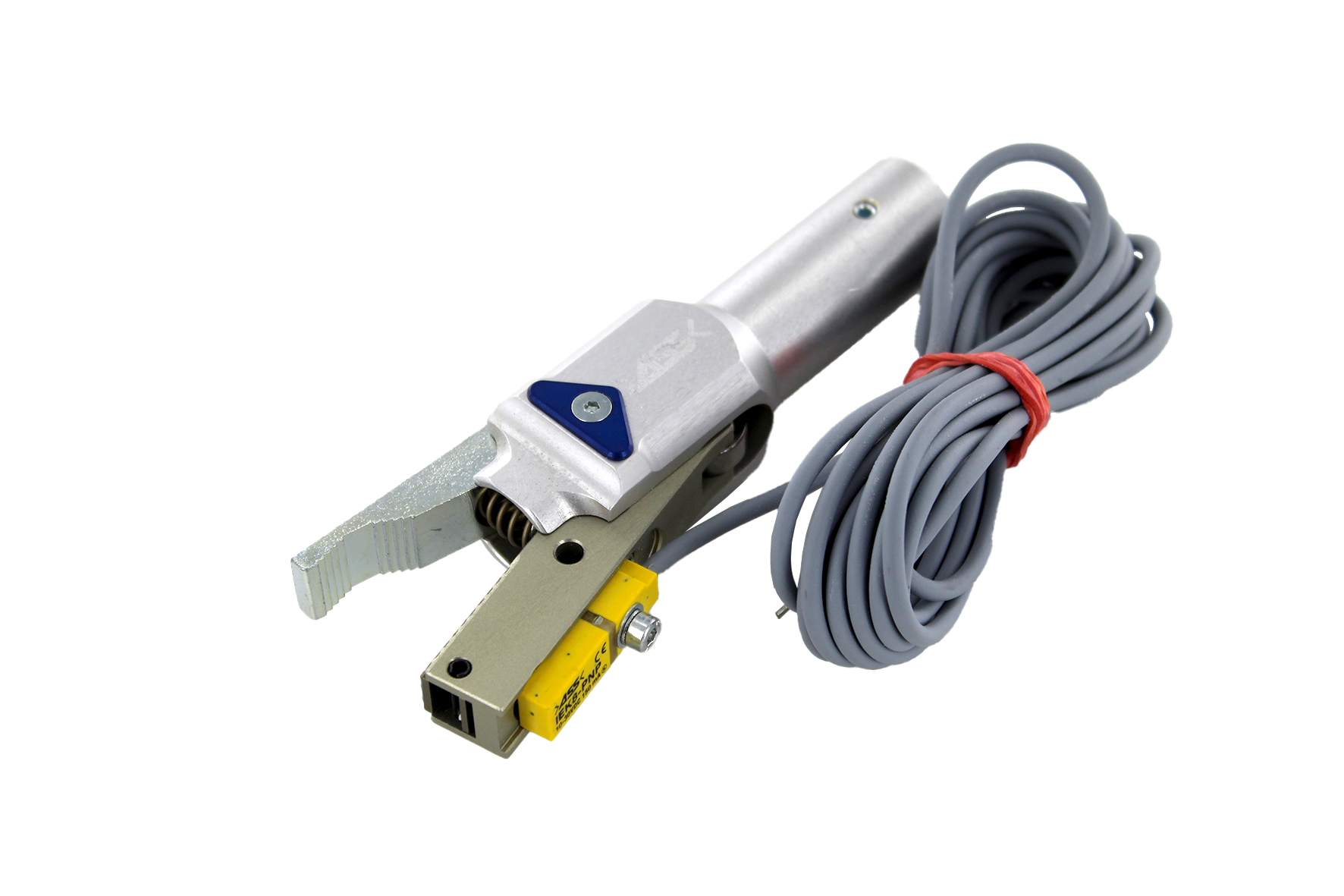 GRZ 20-16 SC Gripper with Jaw Type: Saw Tooth / Sensor Piston Ø: 16 mm, : 20 mm, Opening width: 25,5 mm, Jaw type: contour / query, Closing Force: 65 N, Connection: open cable head, Signal output: NPN