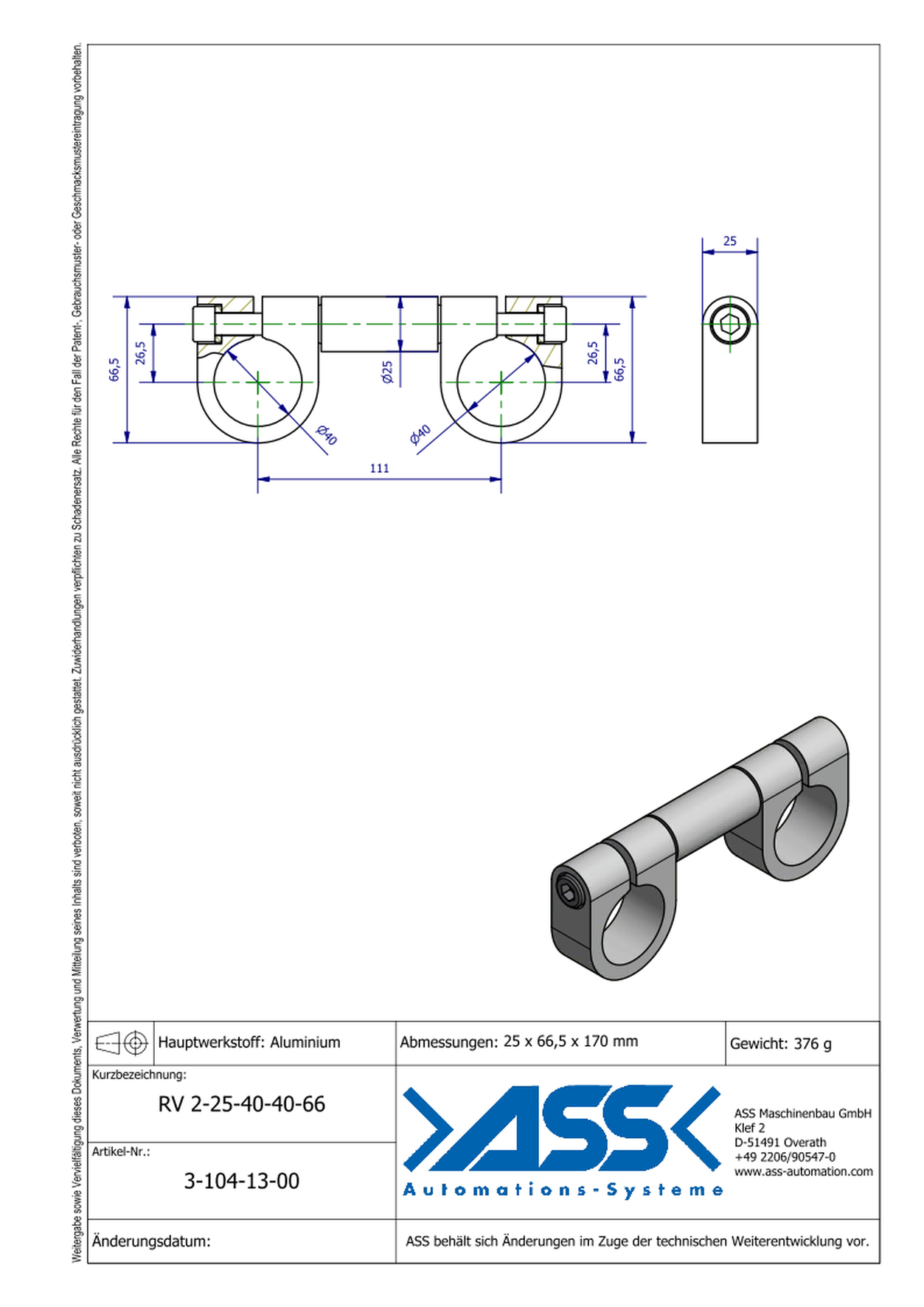 VLK 2 25-66 conical elongation Ø25-66mm