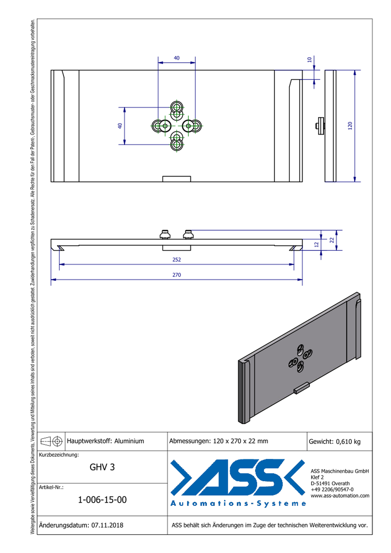 GHV 3 EOAT Wall Mounting