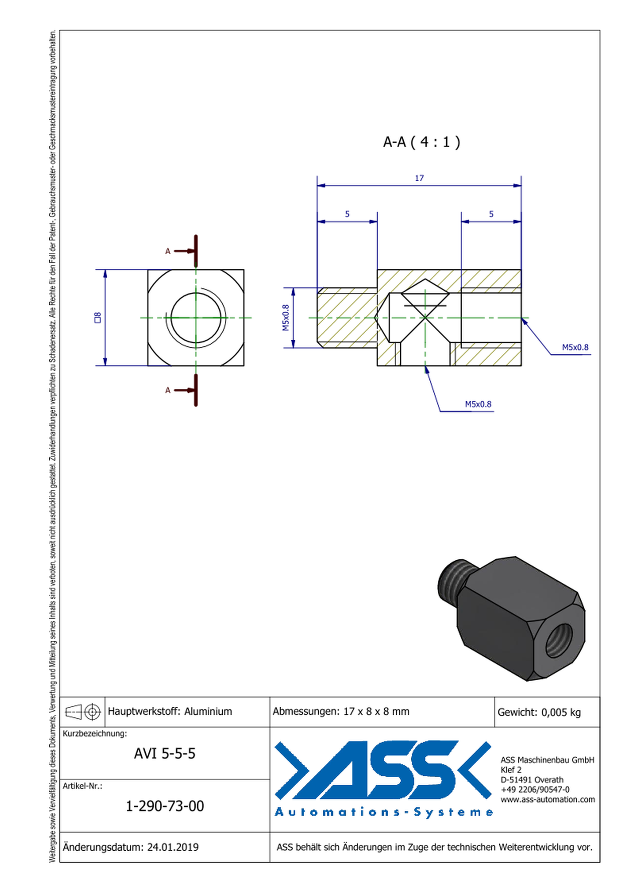 AVI 5-5-5 Adapter Female