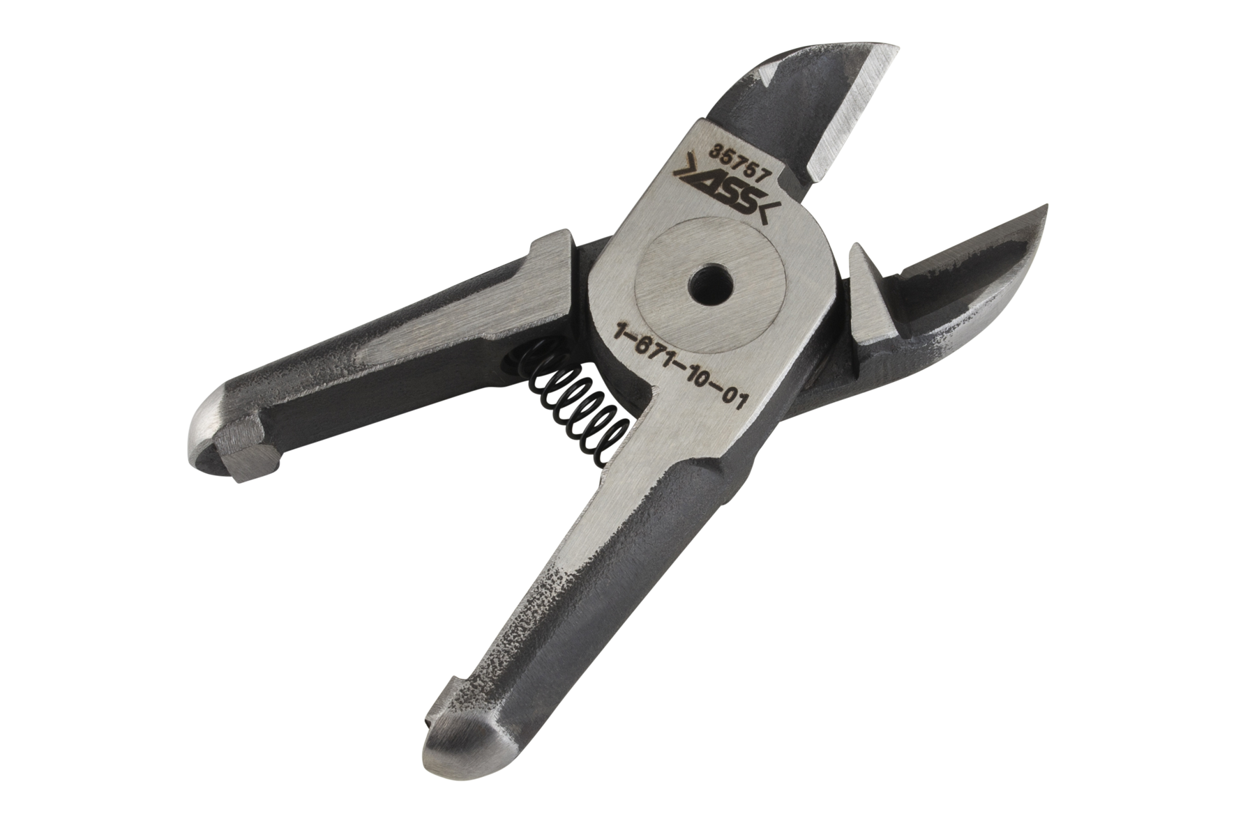 SES10-15-35S Magnet Nipper Blade Magnetic Return, Standard for ASN 10 Model: angled, Integrated magnet: no, Carbide: no, Cutting angle: 15°, Compatible to: ASN 10, Opening width: 5 mm, Size: 10