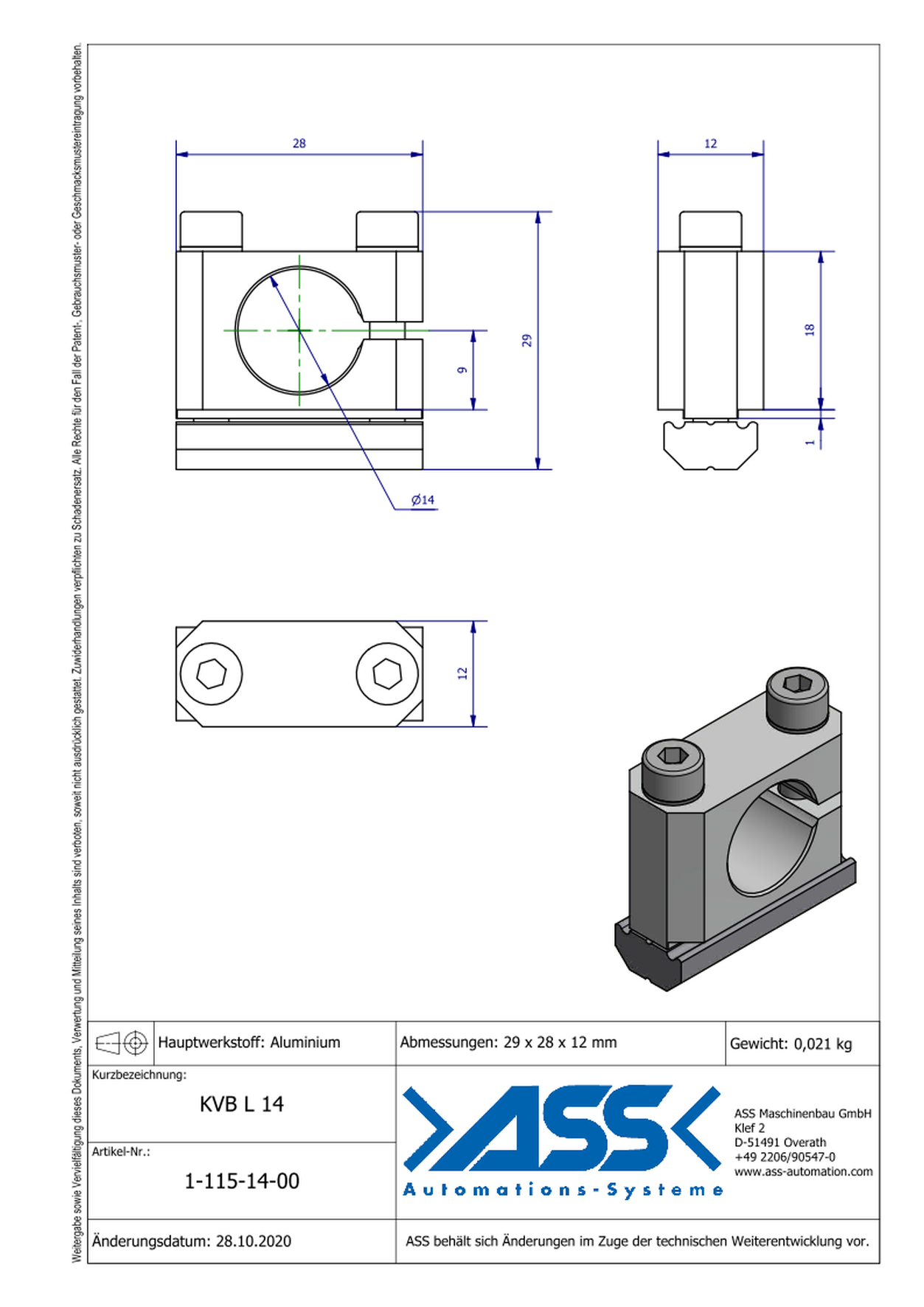 KVB L 14 Cross Connector