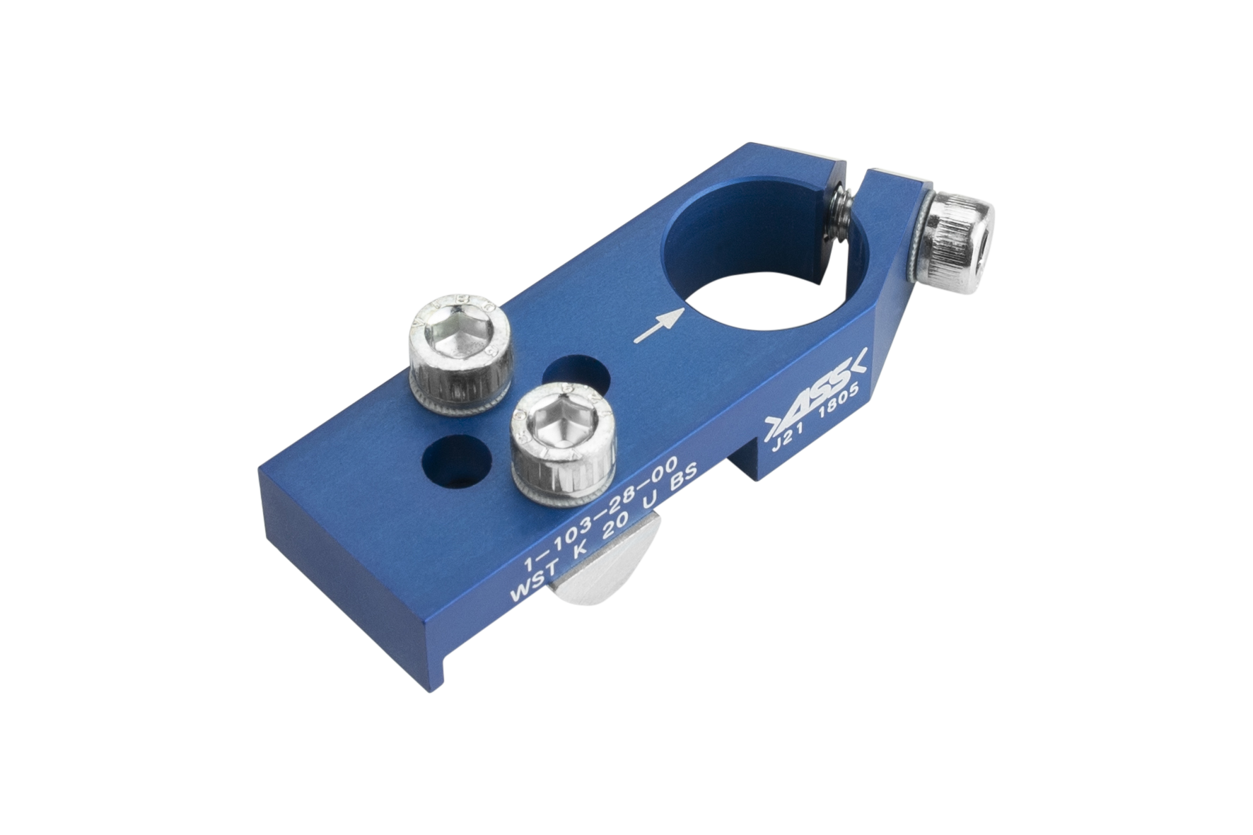 WST JU 20 U BS Angle Clamp universal, Blue Scale Compatible to: K-40-40; K-80-40, Clamping Ø: 20 mm