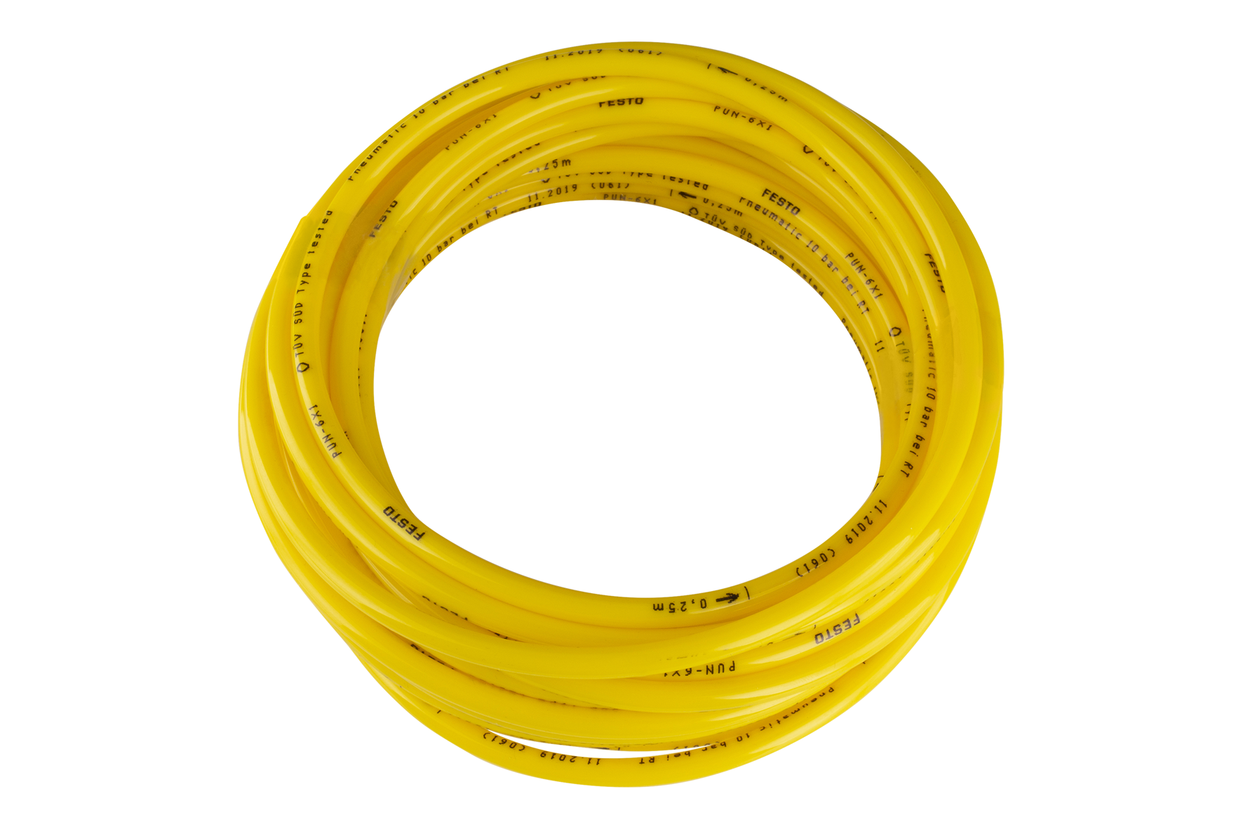 PSS 6-4 SW Pneumatic hose black Hose connection Ø: 6 mm, Colour: yellow