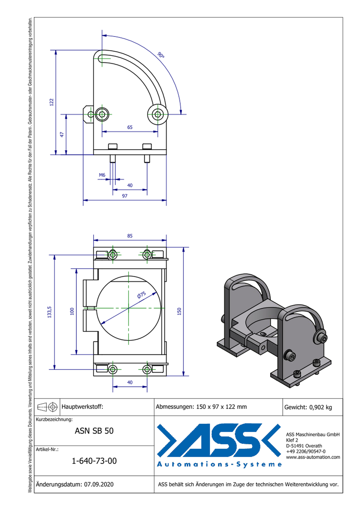 ASN SB 50 Swivel Bracket for ASN