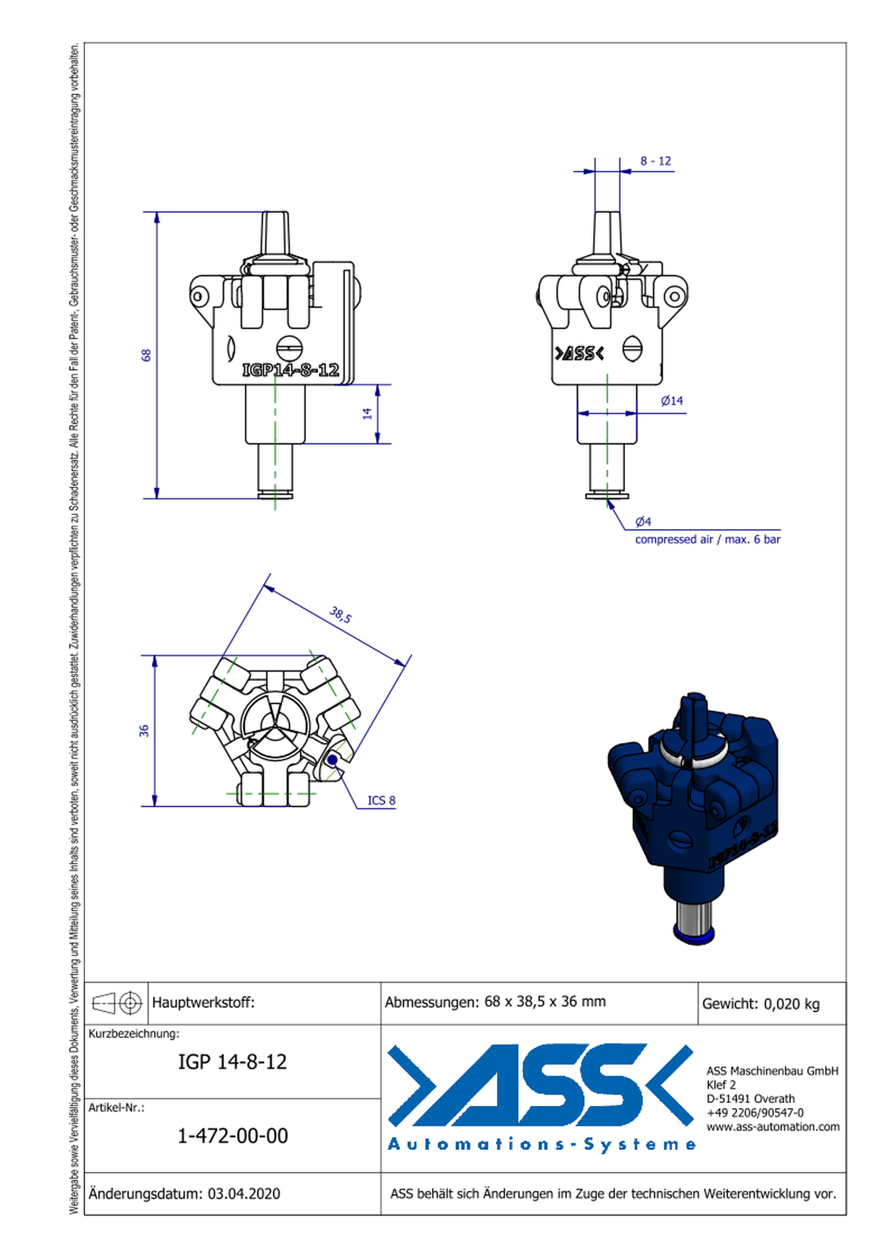 IGP 14-8-12 ID Gripper