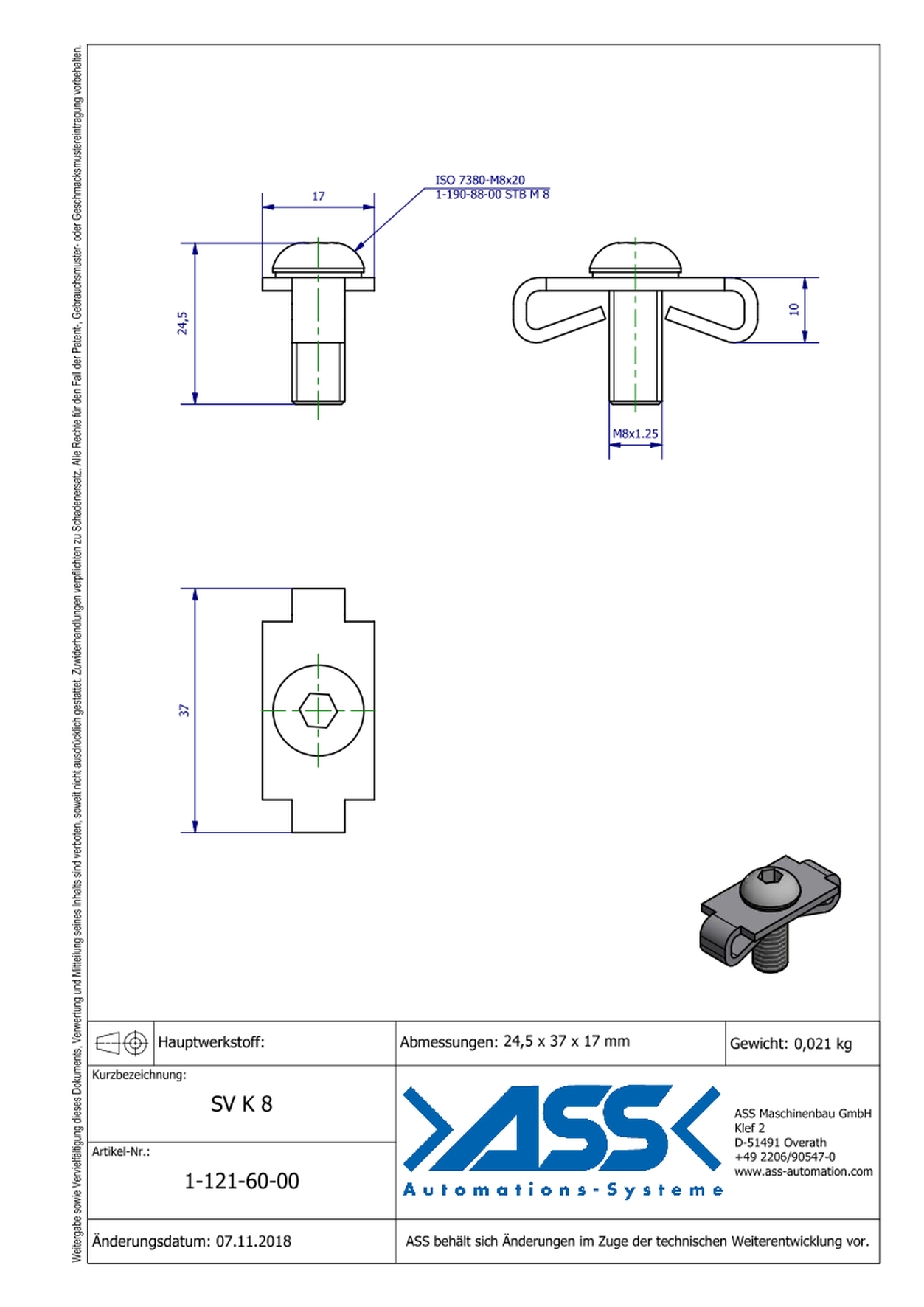 SV K 8 Butt Connector