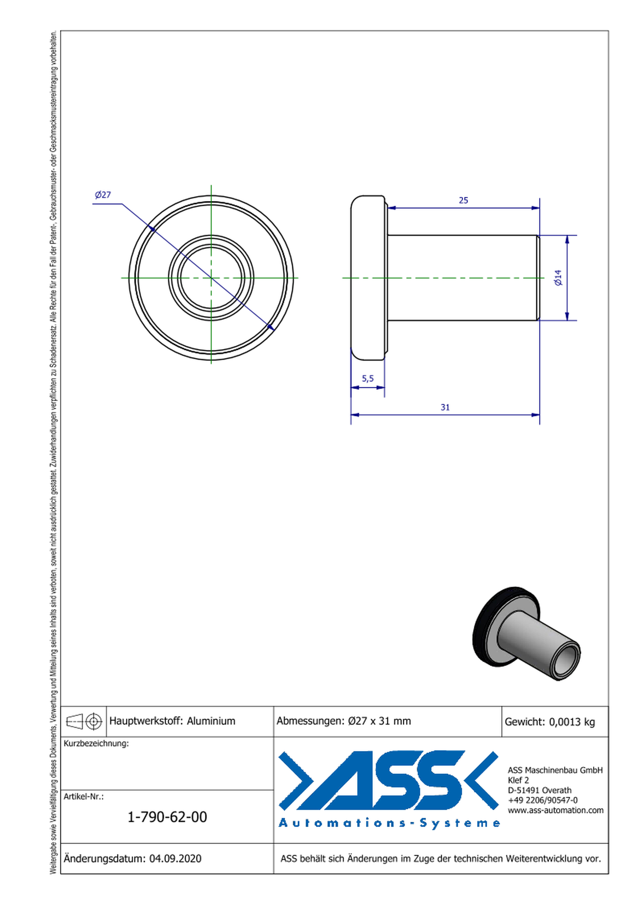 DST 14-25 ALU BF Pressure Plate