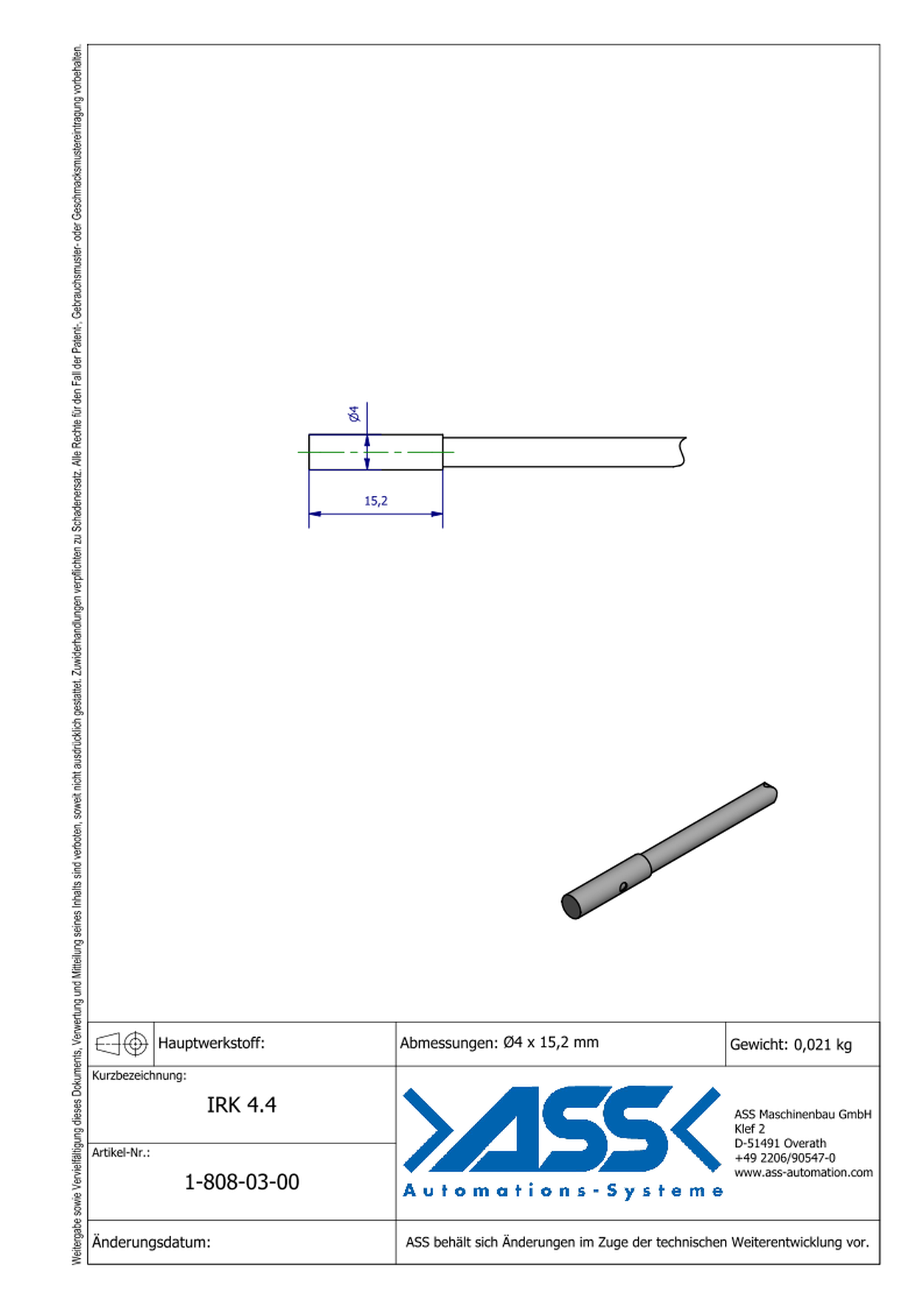 IRK 4.4 Proximity Switch