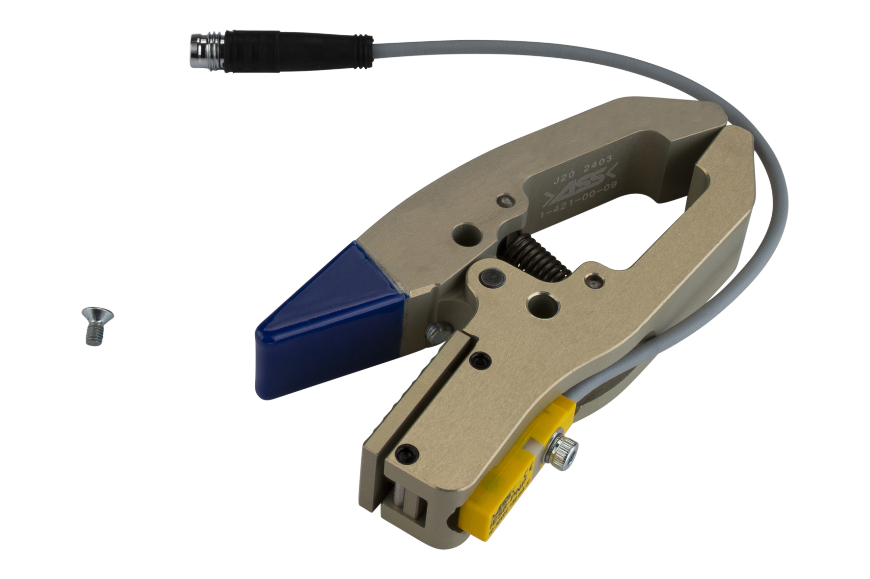 GRZ 25 Gripper Jaws RL Jaw Type: Chequered long / Chequered long Piston Ø: 25 mm, Opening width: -, Jaw type: EP coating shore 90, blue / query, Closing Force: -, Connection: plug M8, Signal output: NPN