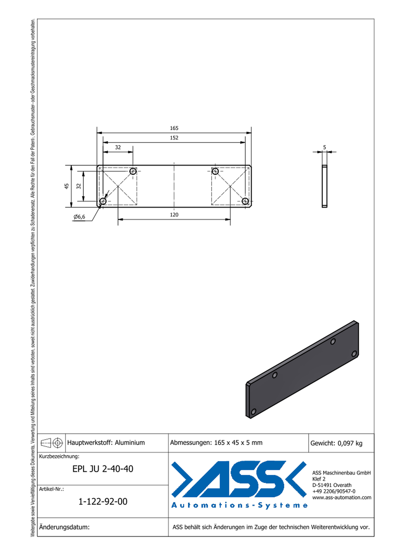 EPL / End Plate for Profiles