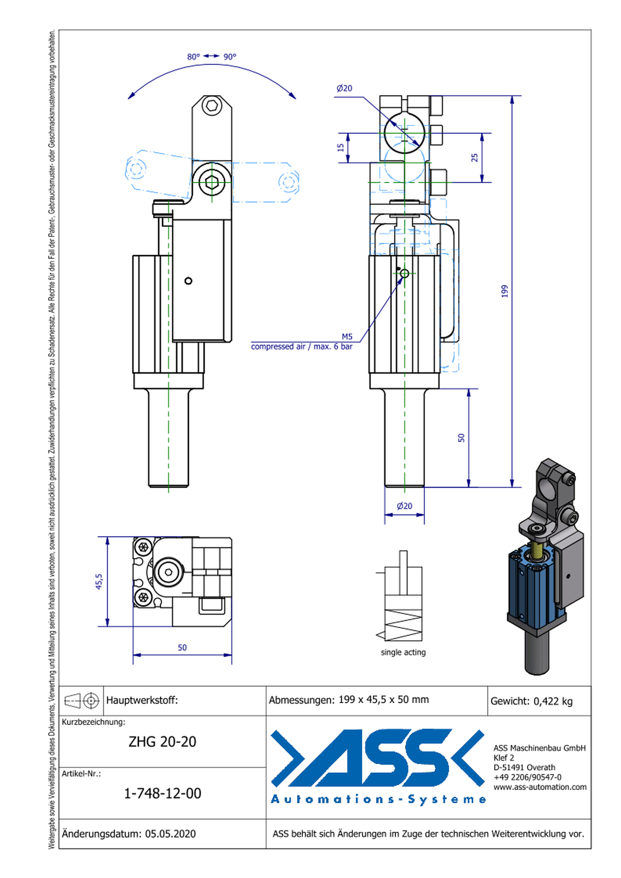 ZHG 20-20 Cutter Slide