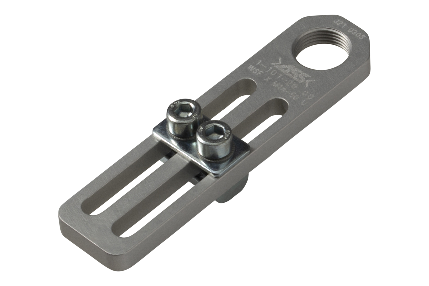 WSF X M20-60 U Flat Angle Clamp with Thread : 50 mm, Compatible to: L-Profil; X-Profil; JU-Profil, Clamping Ø: M14x1