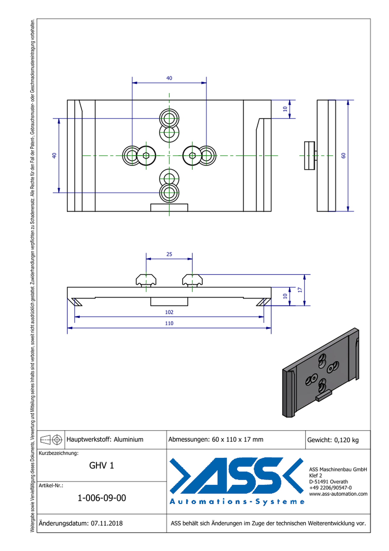 GHV 1 EOAT Wall Mounting