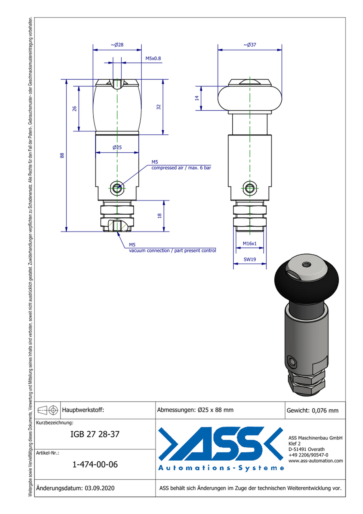 IGB 27 28-37 ID Gripper, Bellow