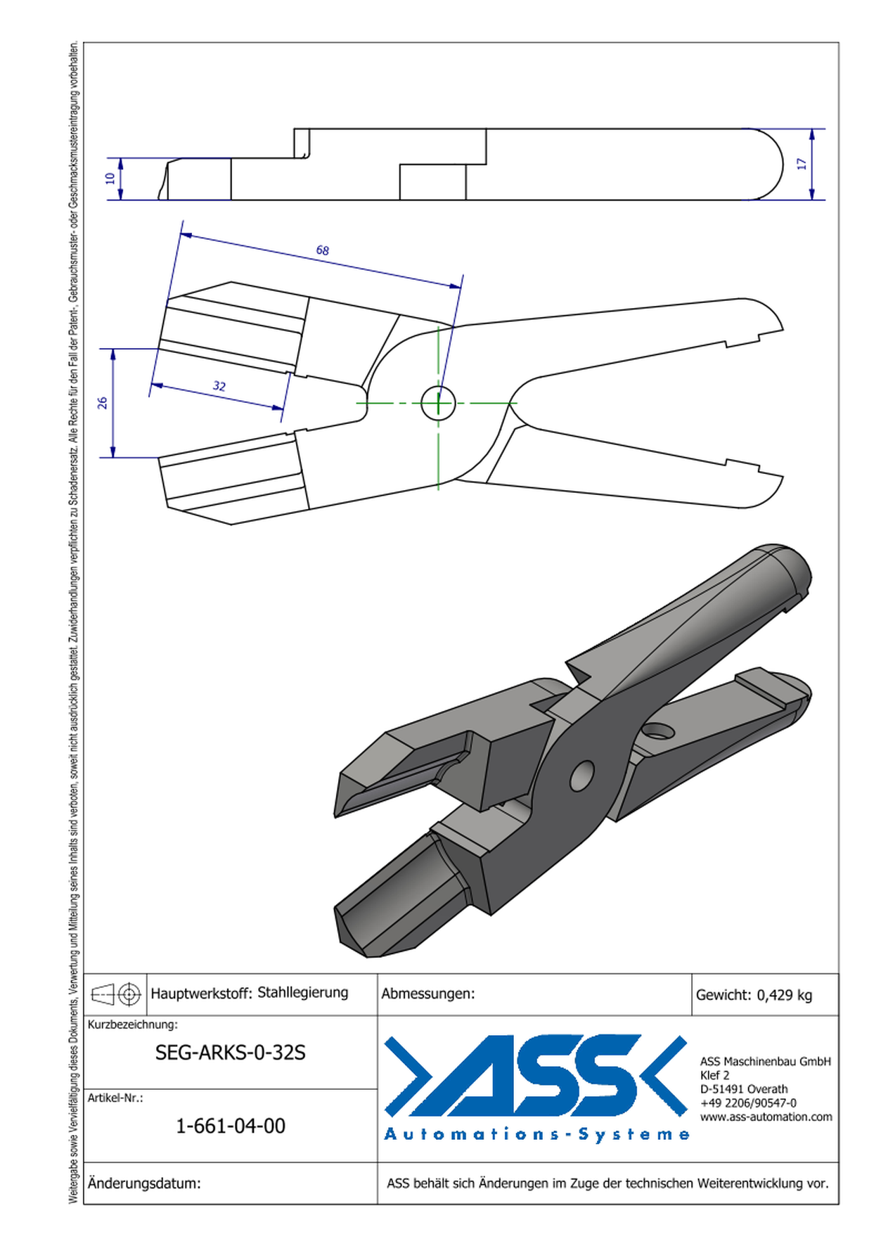 SEG-ARKS0-32S Nipper Blade ASN ARKS