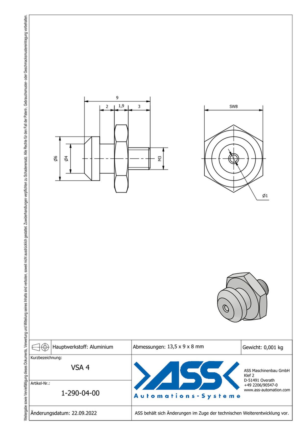 VSA 4  Adapter for Suction Cups