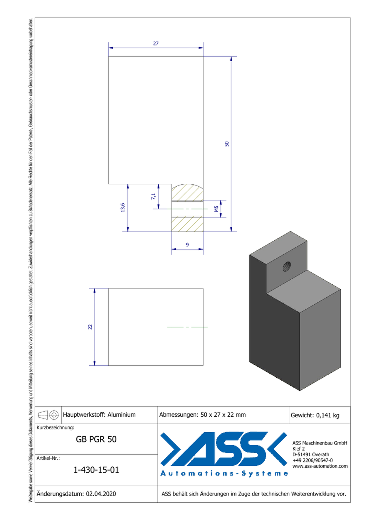 GB PGR 50 Universal Jaws for PGR