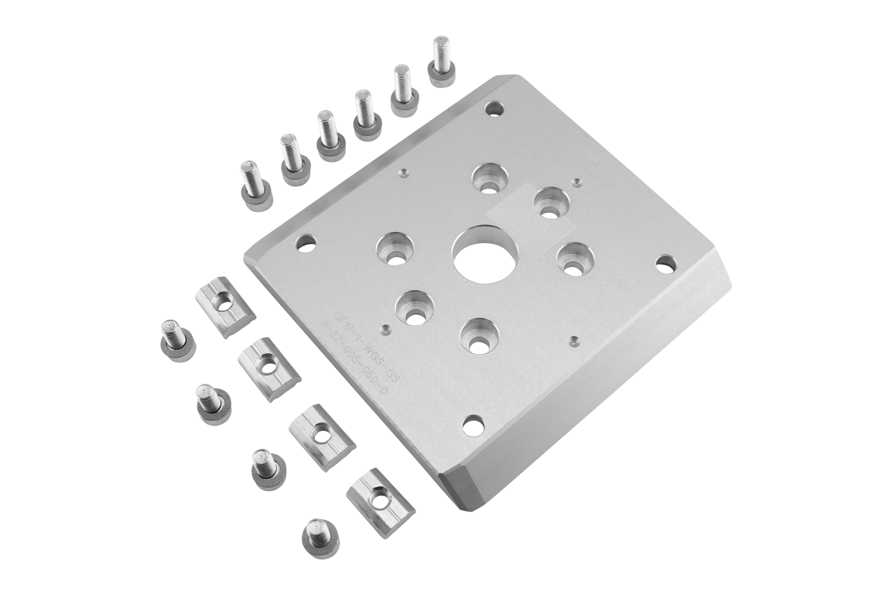 GPM-3-SWH-G150 Base Plate for SWH recommended for profile: L-Profile; X-Profile, : with channel nuts and screws, Recommended max. handling weight: -, Size: 1