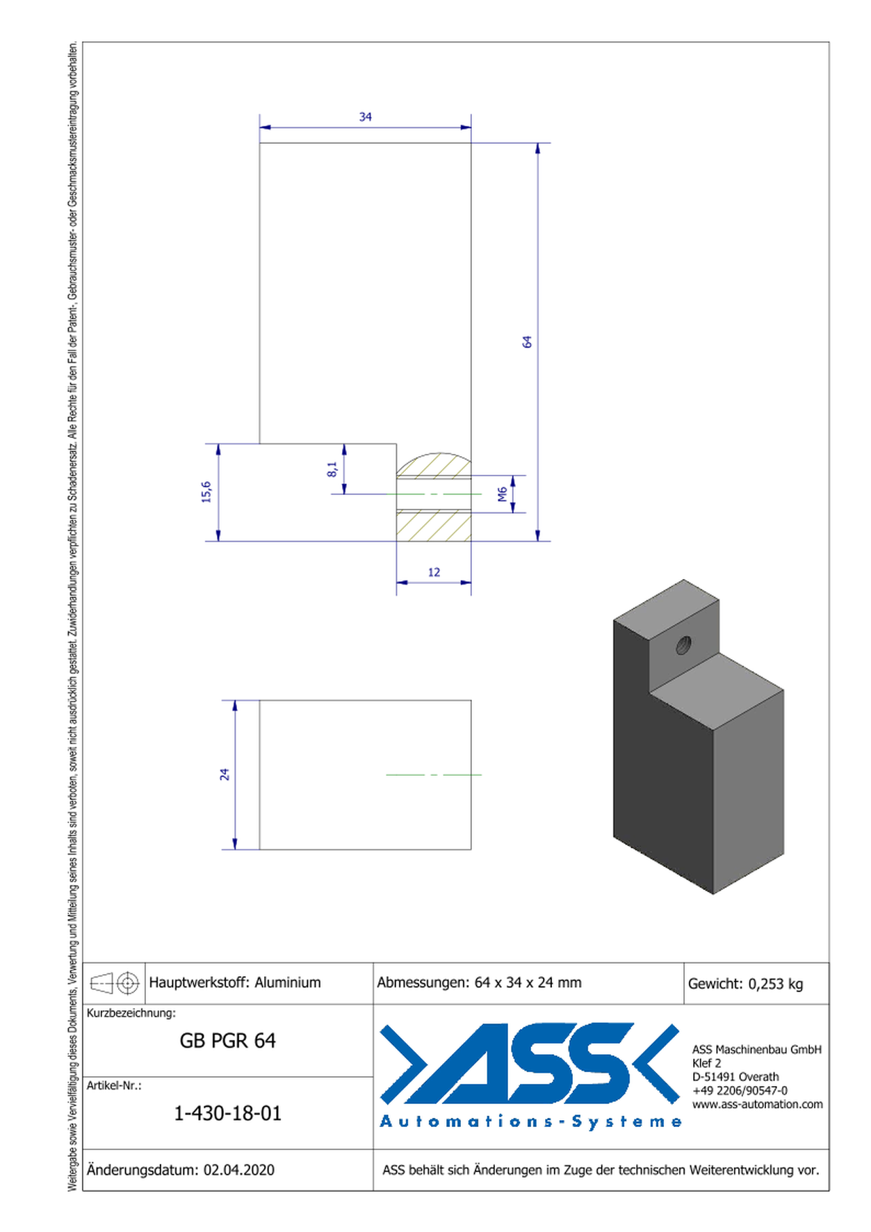 GB PGR 64 Universal Jaws for PGR