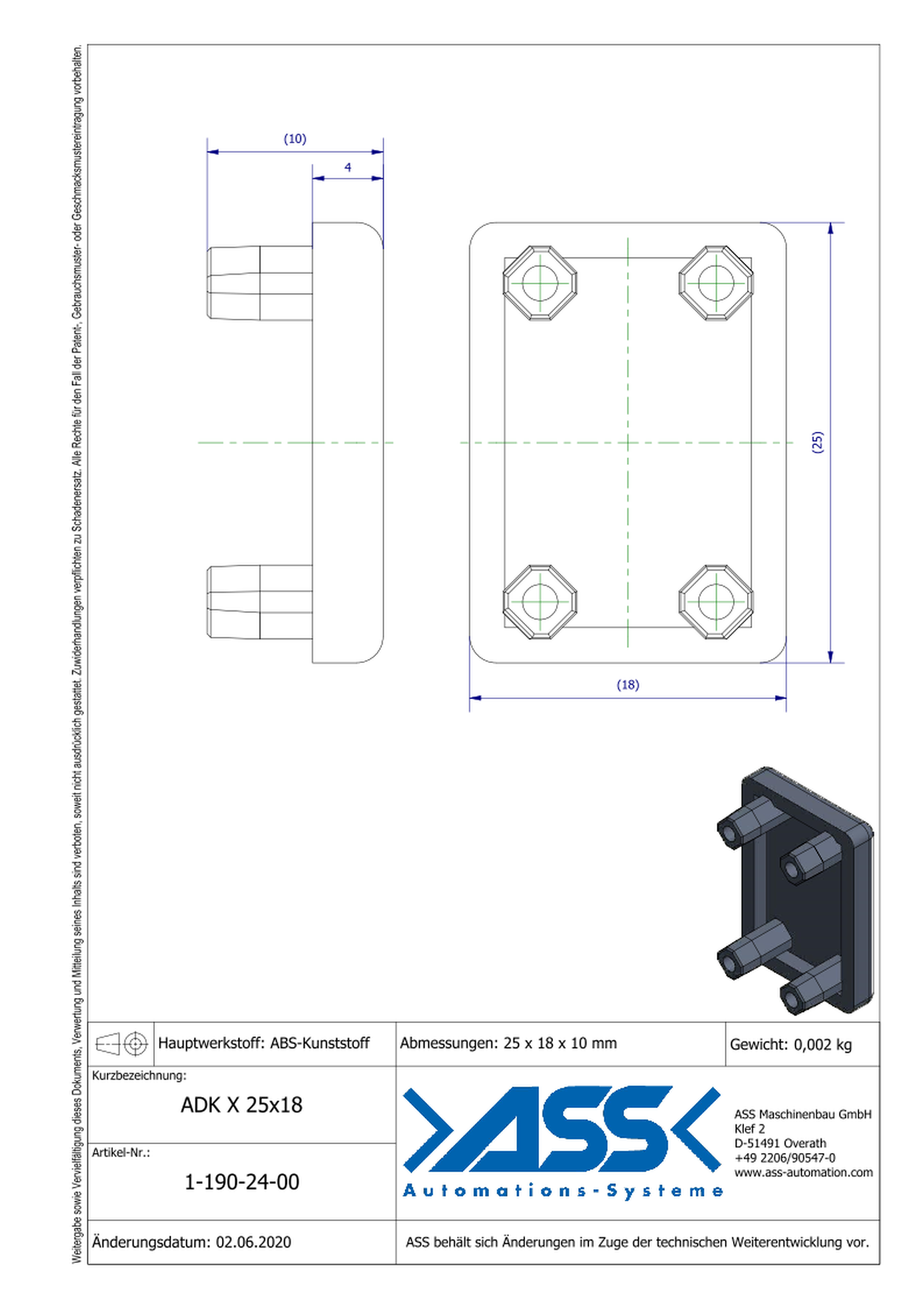 ADK X 25-18 Profile End Cap