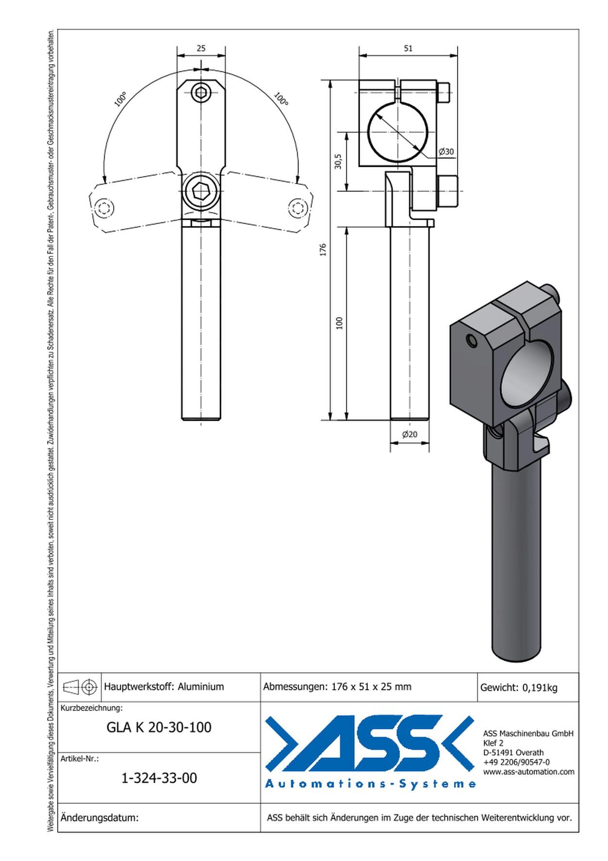 WKA 6-6-60 Angle Arm, Micro Series