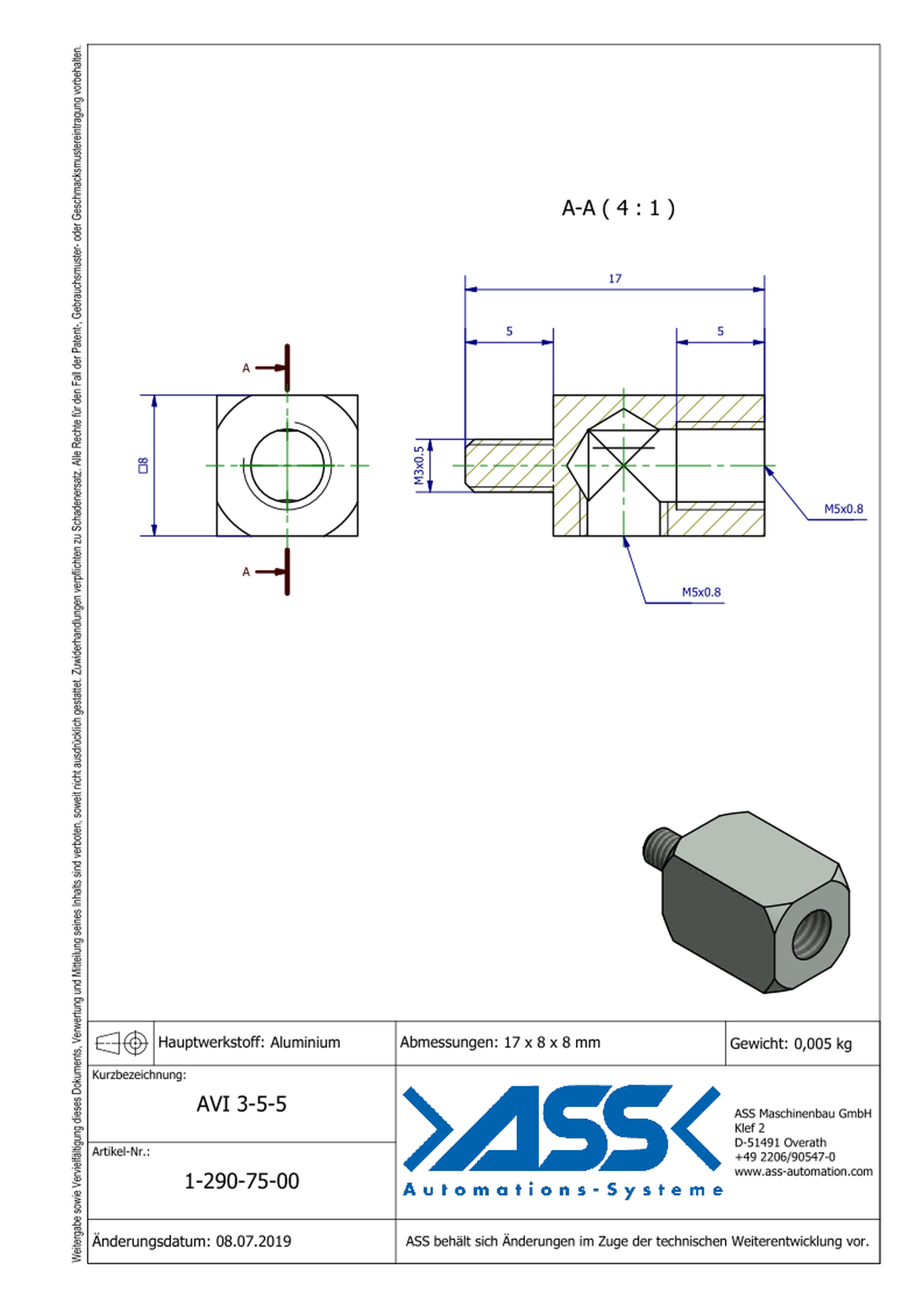 AVI 3-5-5 Adapter Female