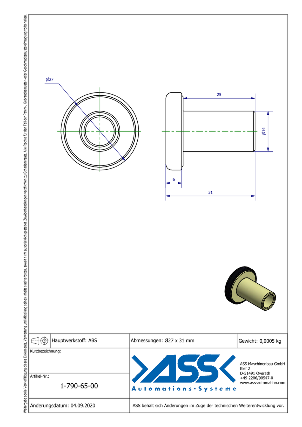 DST 14-25 ABS BF Pressure Plate