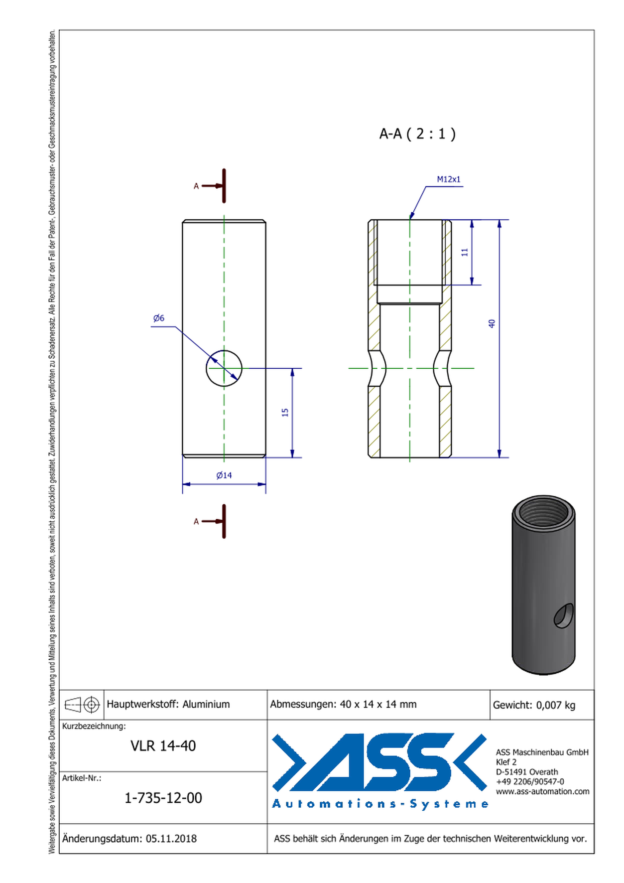 VLR 14-40 Extension Tube