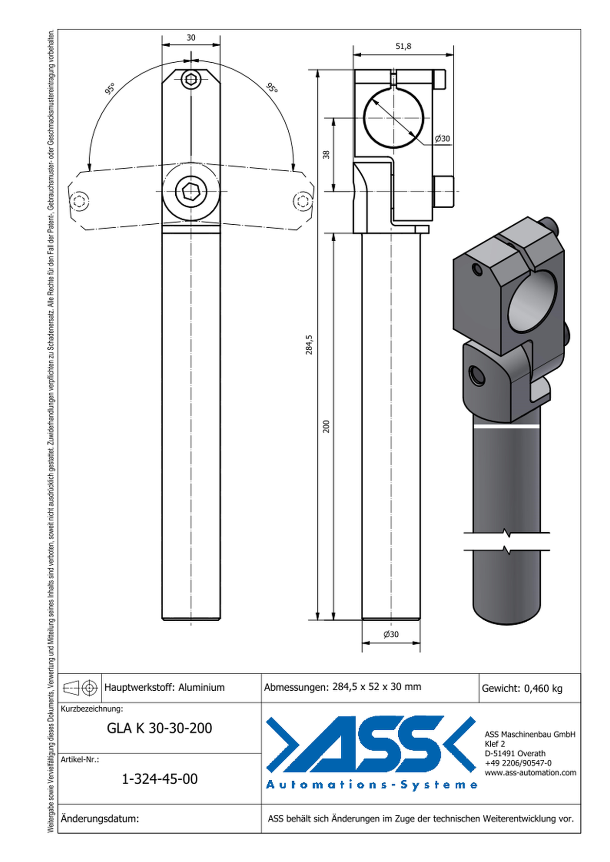 WKA 6-6-60 Angle Arm, Micro Series