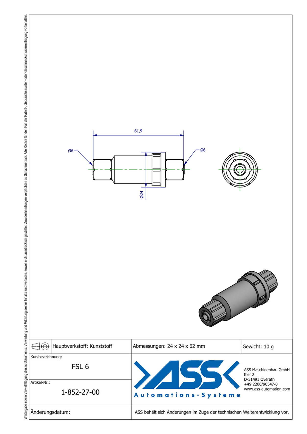 FSL 6 Particle Filter for Pneumatics