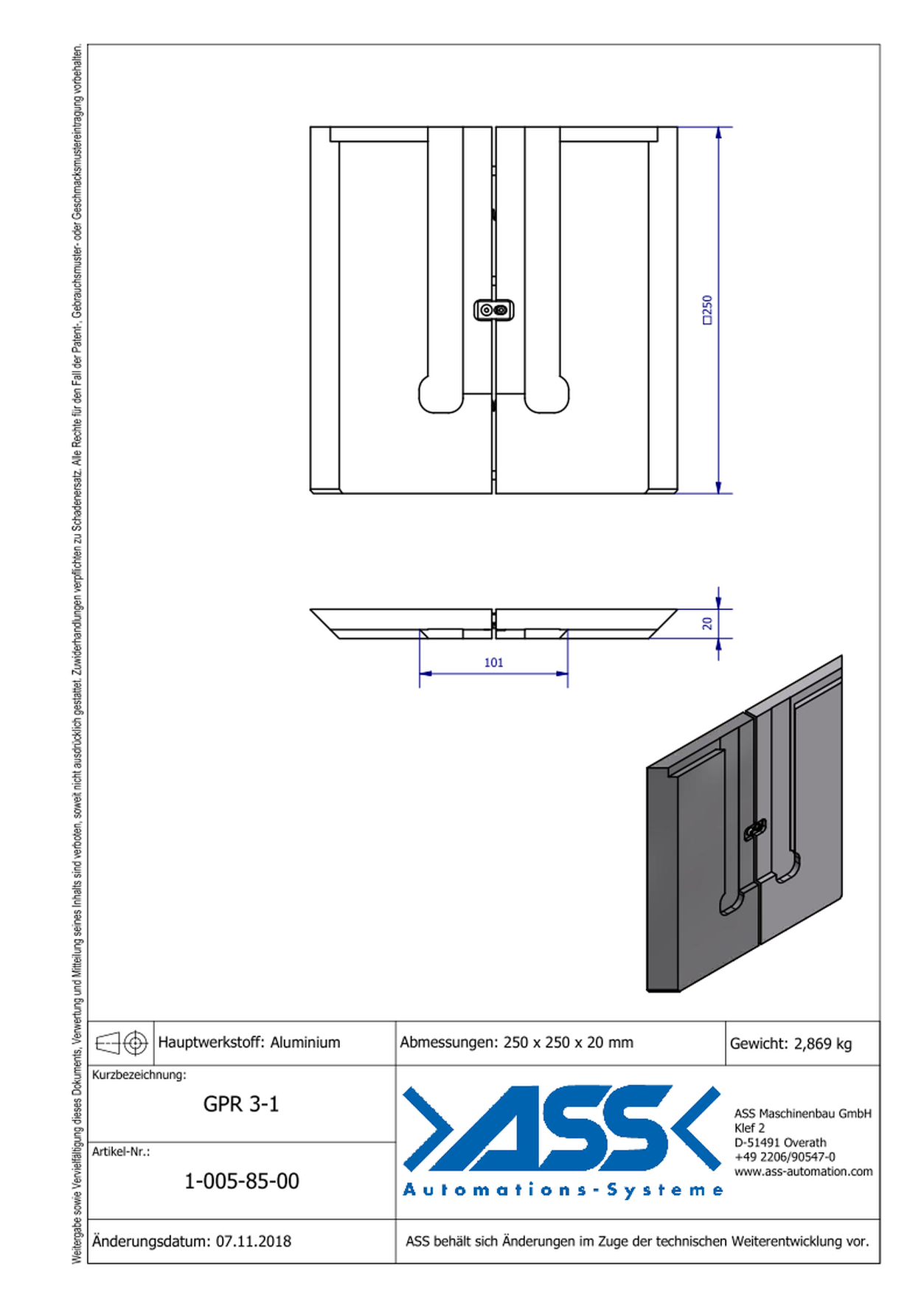 GPR 3-1 Adapter GPM 1 to SWM 3