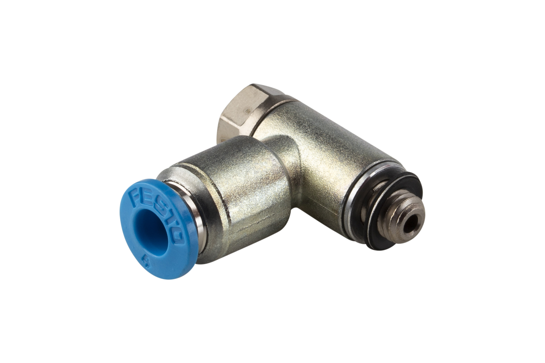 DRV M5 6-4 Flow Control M5 Thread Model: angled, Hose connection Ø: 4 mm, Compatible to: PSS 4-3, Connection thread: M5