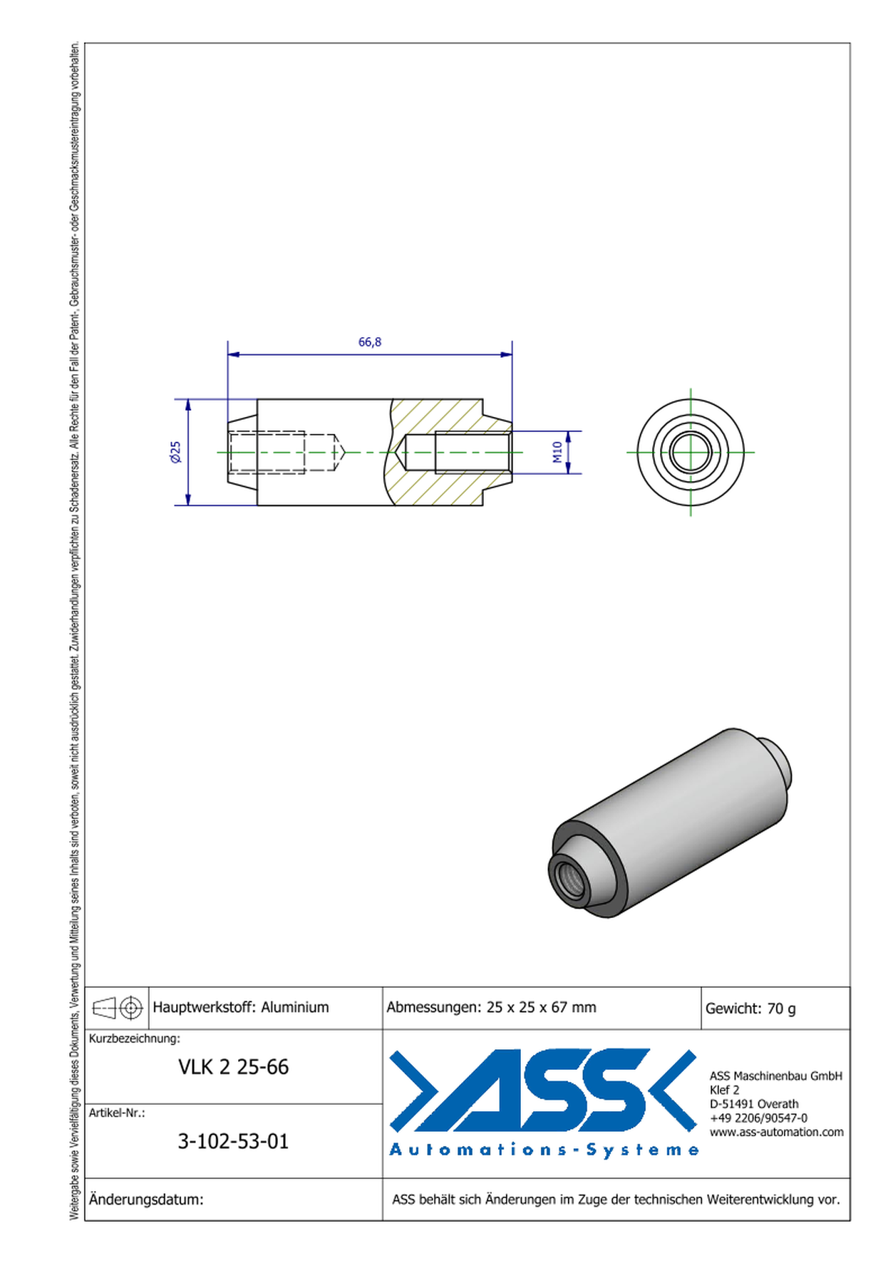 VLK 2 25-66 conical elongation Ø25-66mm