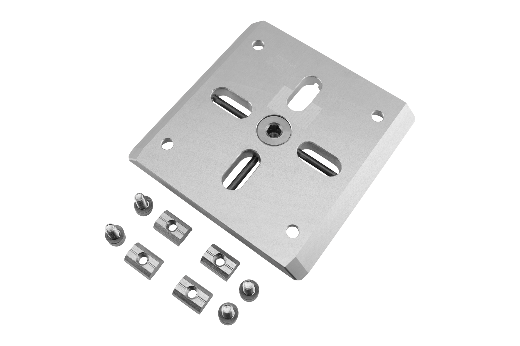 GPM 2 X BP EOAT Base Plate with Adapter recommended for profile: L-Profile; X-Profile, : with channel nuts and screws, Recommended max. handling weight: -, Size: 1, Hauptwerkstoff: Aluminium