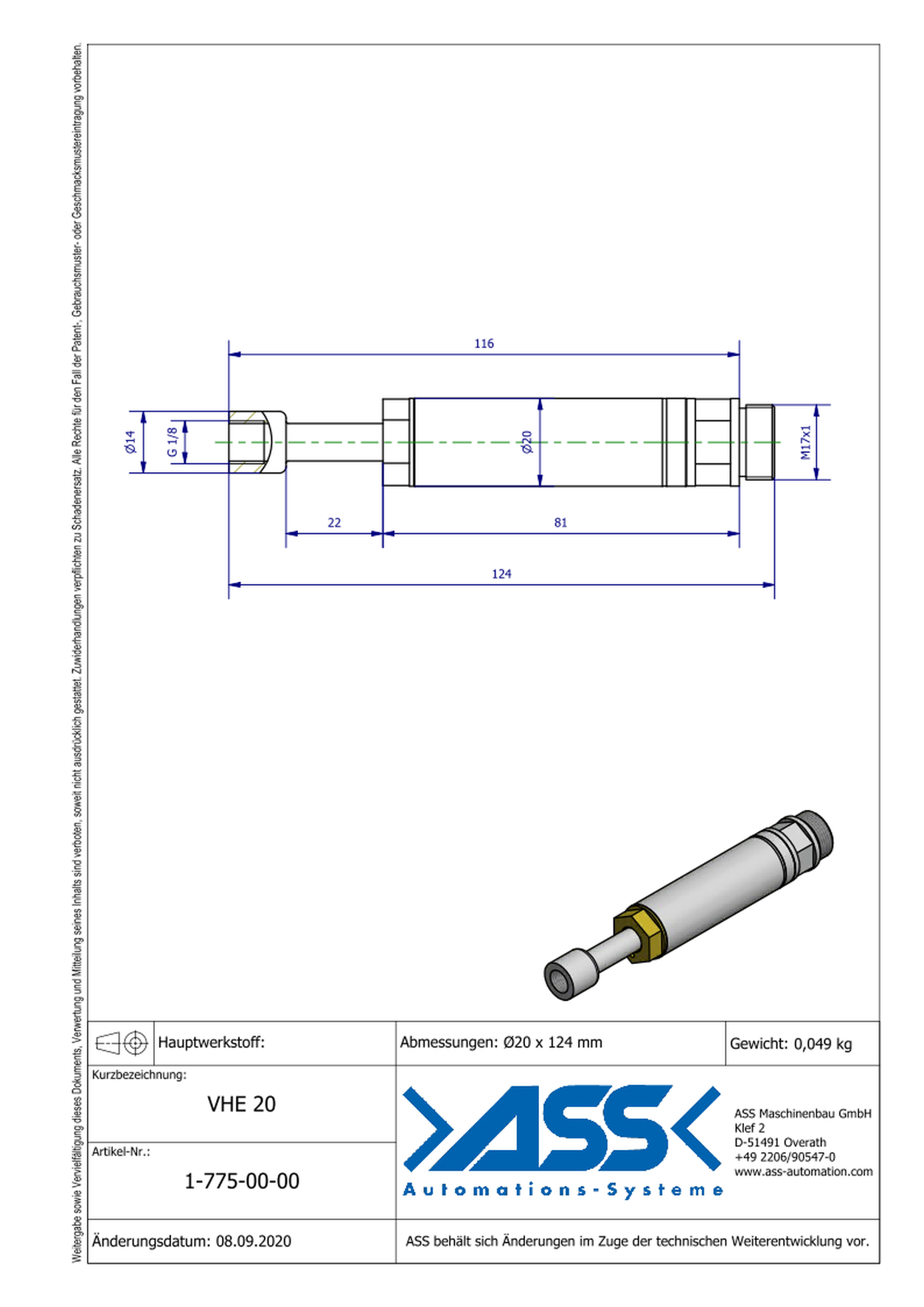 VHE 20 Vacuum Stroke Unit