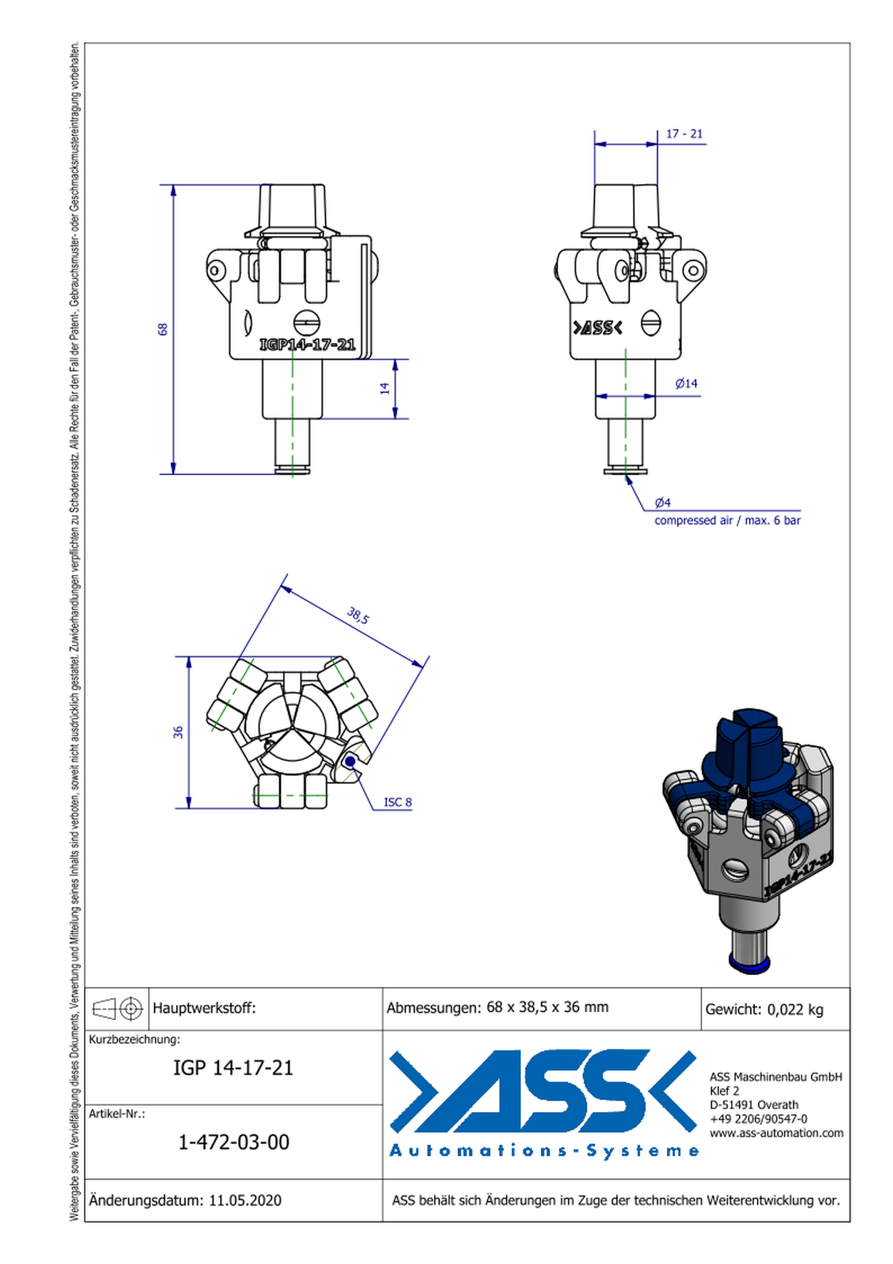 IGP 14-17-21 ID Gripper