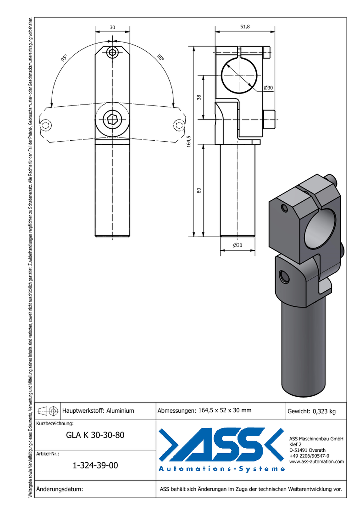 WKA 6-6-60 Angle Arm, Micro Series