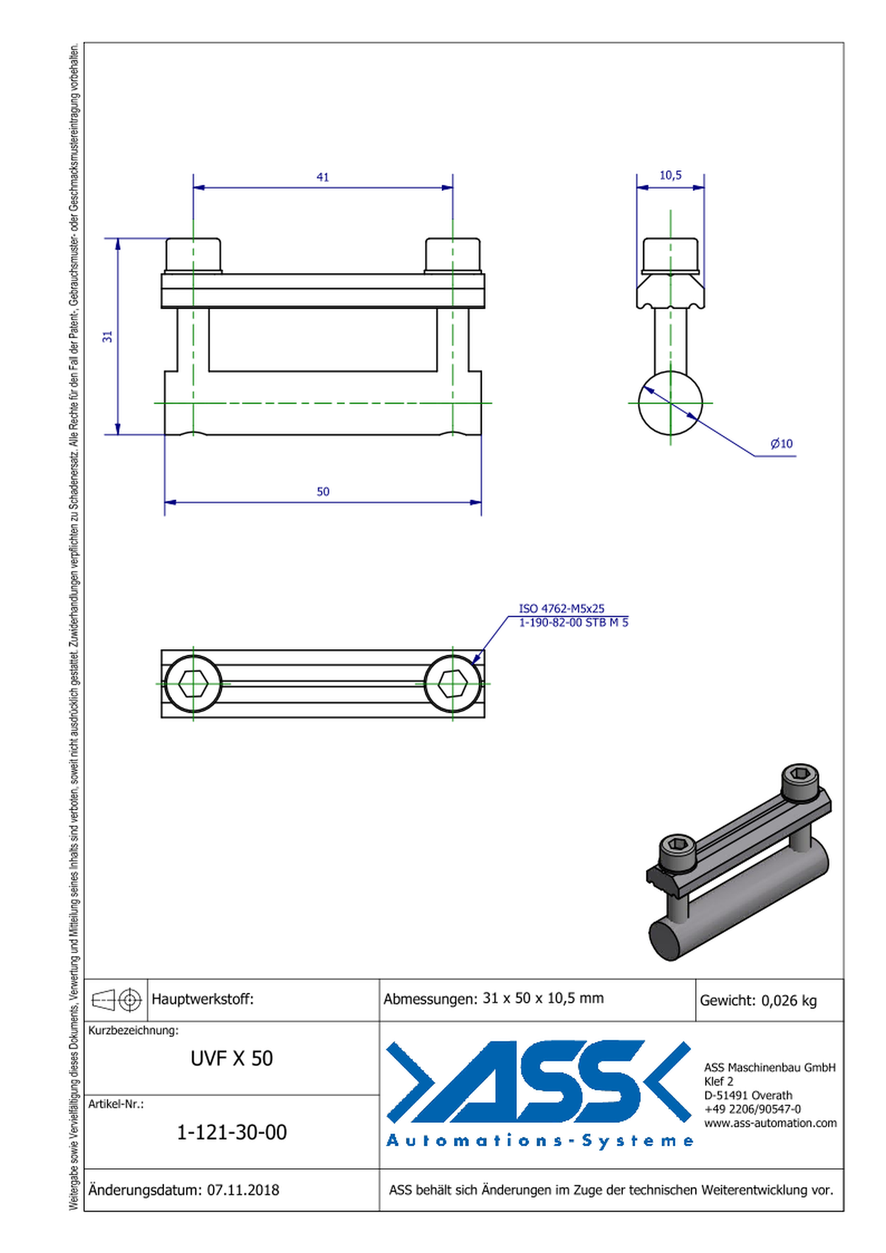 UVF X 50 Universal Joint Connector