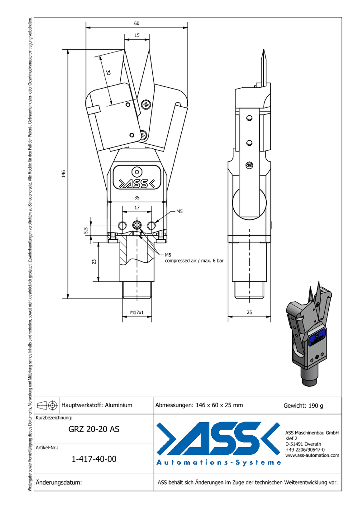 GRZ 20-20 AS Gripper with Scissor Blades