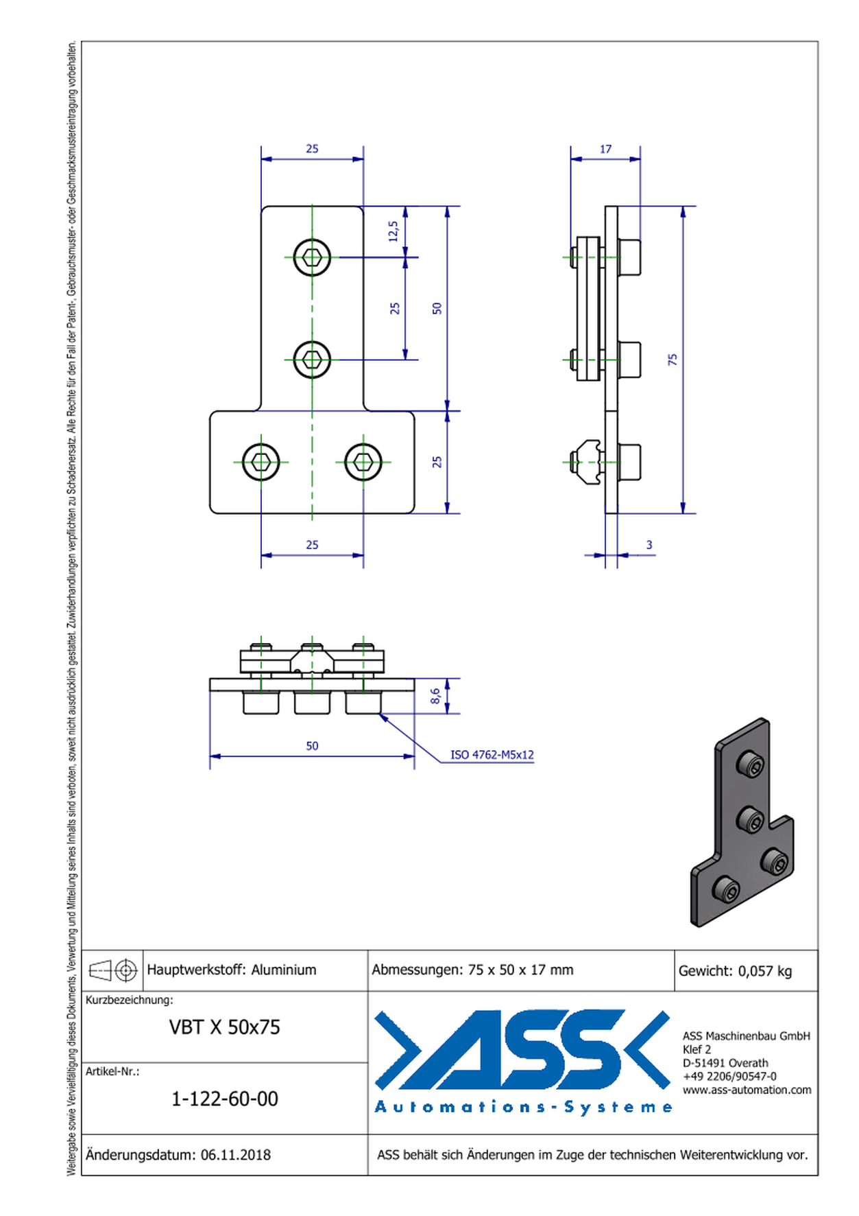 VBT X 50-75 T-Style Support Joint Connector