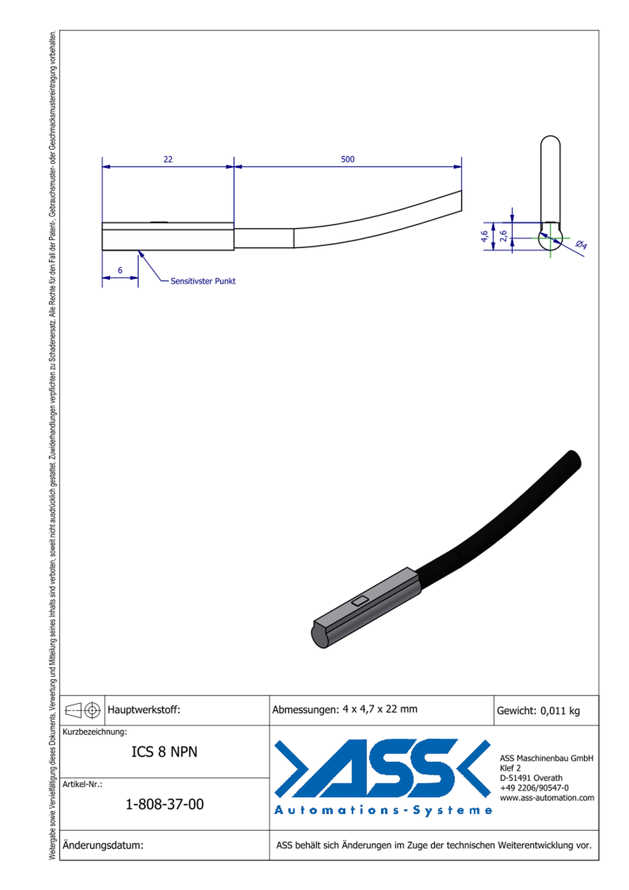 ICS 8 NPN Initiator, C-Slot, M8