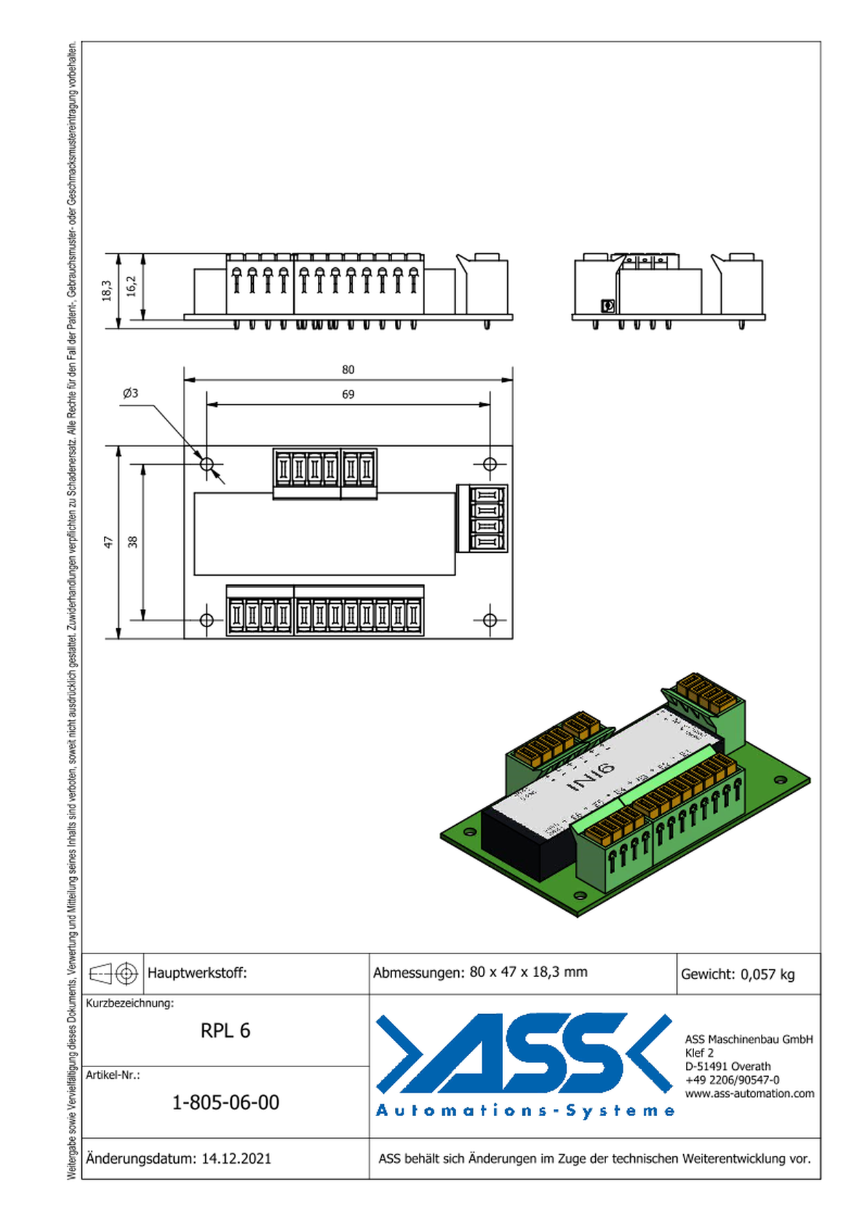 RPL 6 Relay Board