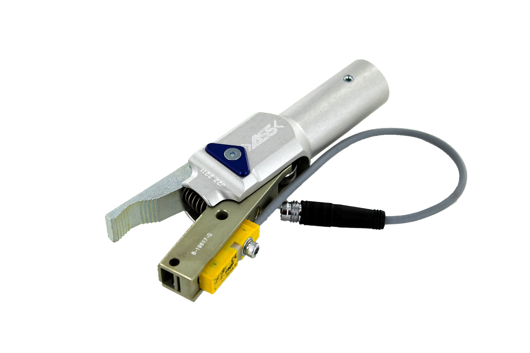 GRZ 20-16 SC NPN Gripper with Jaw Type: Saw Tooth / Sensor NPN Piston Ø: 16 mm, : 20 mm, Opening width: 24,5 mm, Jaw type: contour / query, Closing Force: 65 N, Connection: plug M8, Signal output: NPN