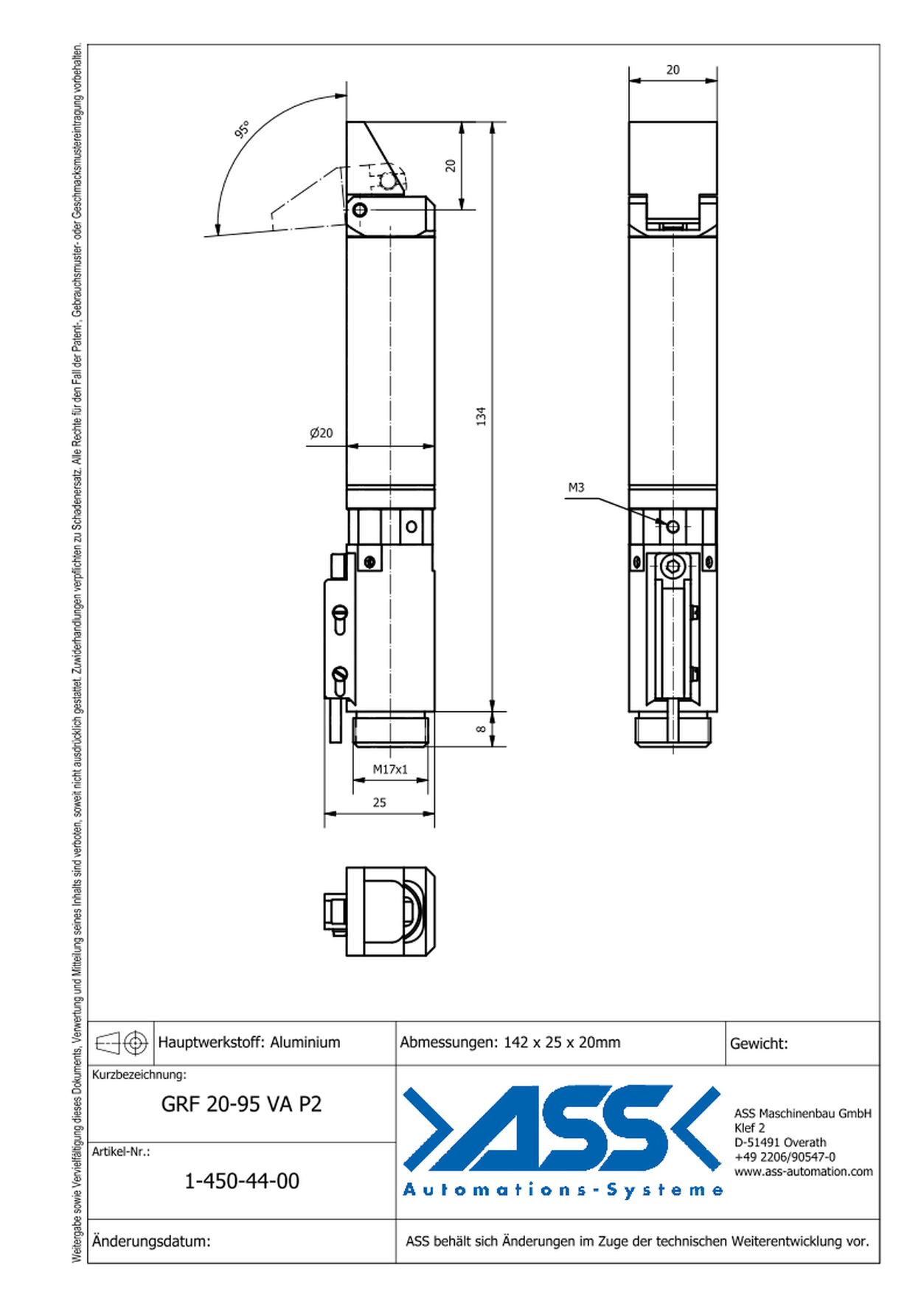 GRF 20-95 VA P2 Gripper Finger 90° with Precision Monitoring