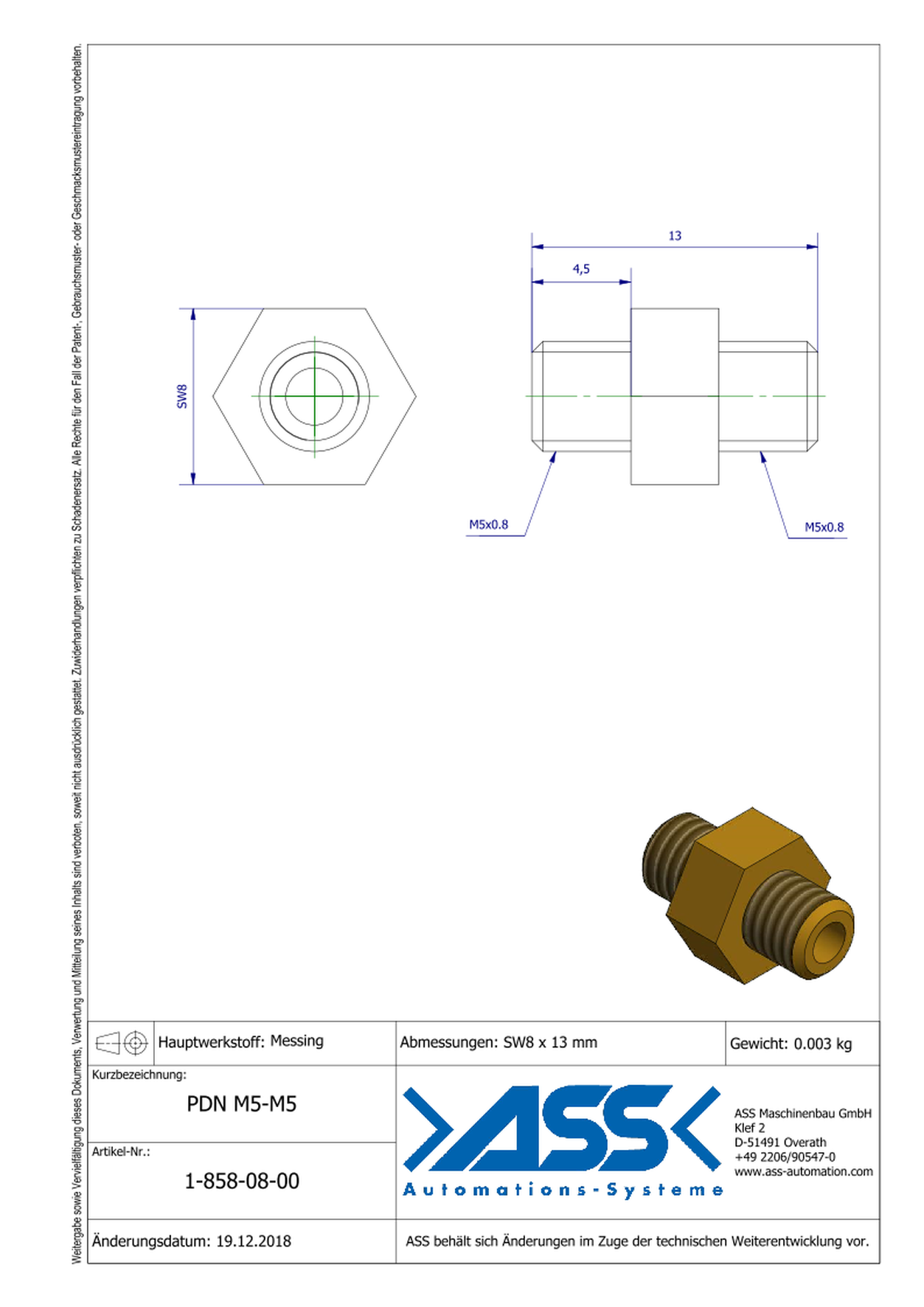 PDN M5-M5 Double Nipple